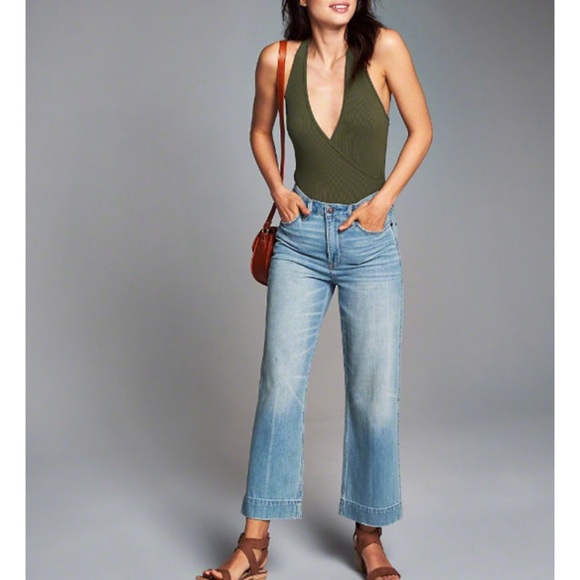 Abercrombie & Fitch Tops - Abercrombie & Fitch Wrap Front Strappy Bodysuit L